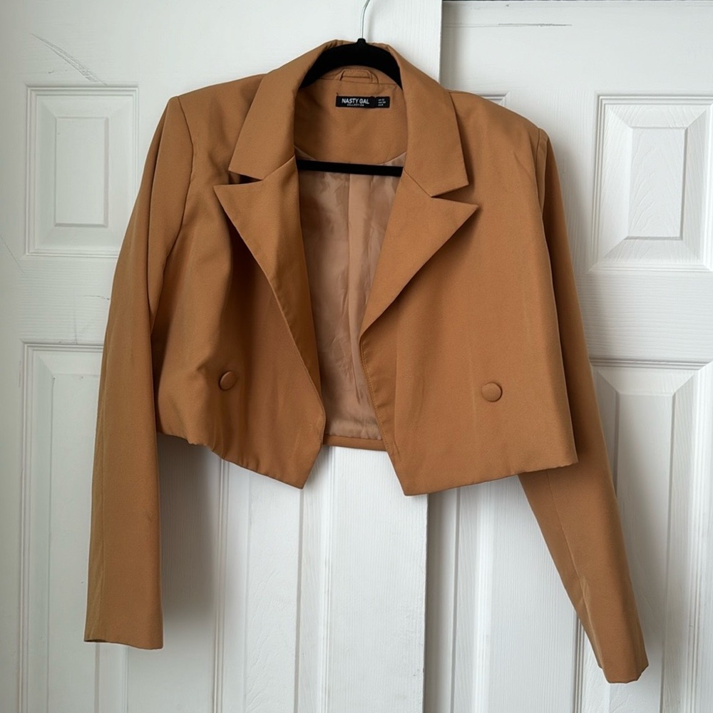 Tan Nasty Gal blazer. Worn once. Size US 8.